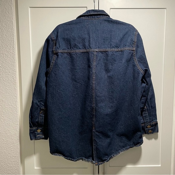 Zara Denim Overshirt Dark Indigo Wash - Picture 8 of 10